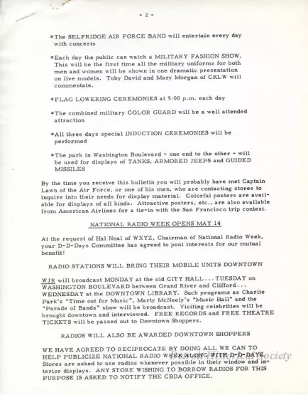 Letter - News Bulletin
Central Business District Association