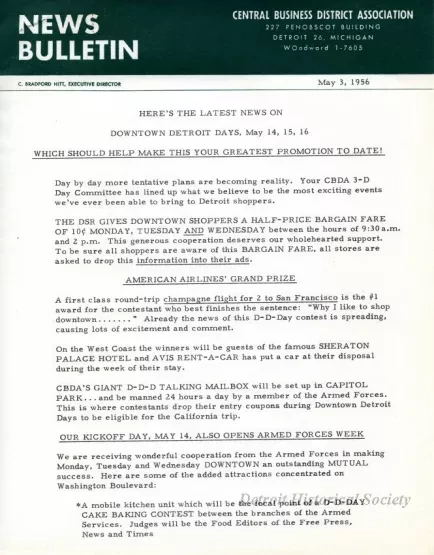 Letter - News Bulletin
Central Business District Association