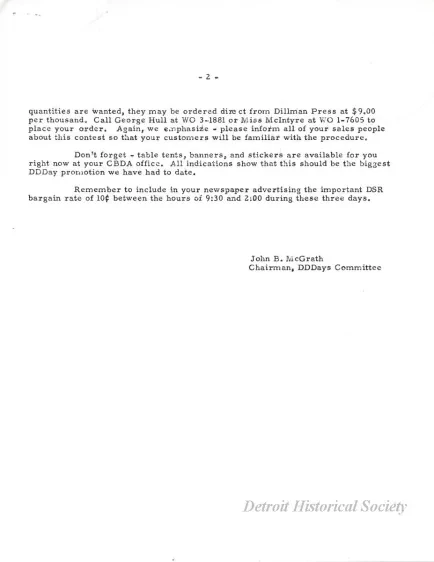 Letter - News Bulletin
Central Business District Association