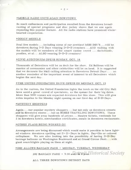 Letter - News Bulletin
Central Business District Association