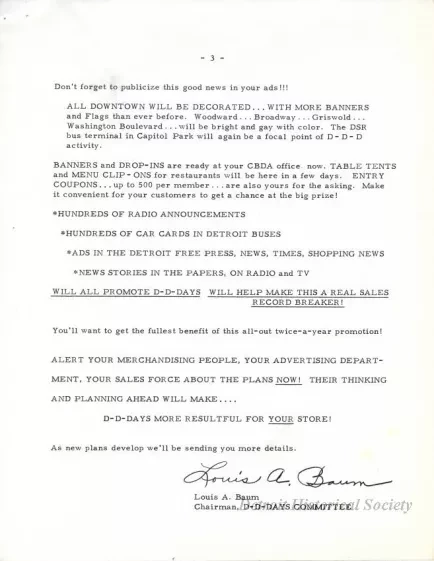 Letter - News Bulletin
Central Business District Association