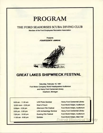 Program - Fourteenth Annual Great Lakes Shipwreck Festival