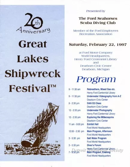 Program - 20th Anniversary Great Lakes Shipwreck Festival