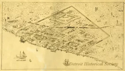 Poster - View of Detroit, 1818