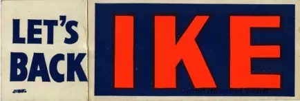 Sticker, Bumper - Let's Back Ike