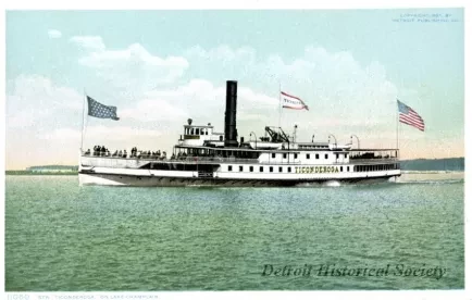 Postcard - 11060.  Str. "Ticonderoga" on Lake Champlain