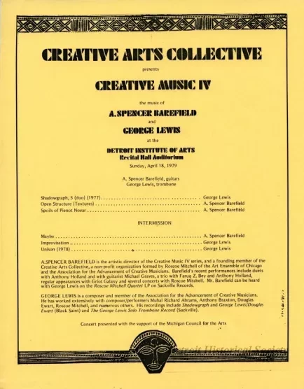 Program - Creative Arts Collective Presents
Creative Music IV