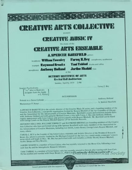 Program - Creative Arts Collective Presents
Creative Music IV