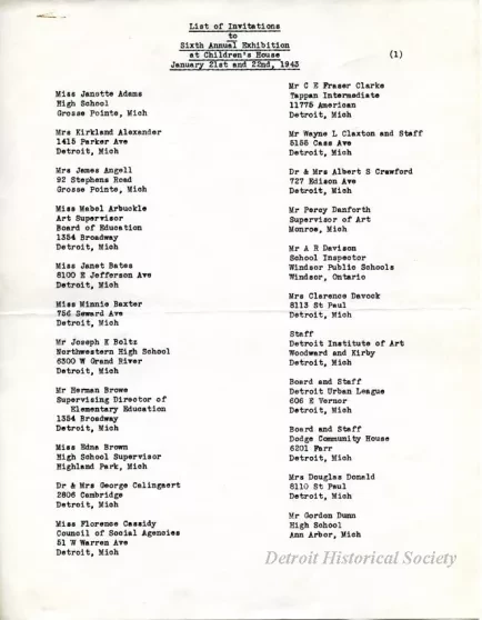 List, Mailing