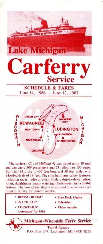 Brochure - Lake Michigan Carferry Service