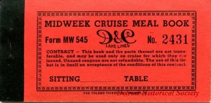 Booklet - Midweek Cruise Meal Book