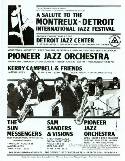 Flier - Detroit Jazz Artists
Lyman Woodard Organization