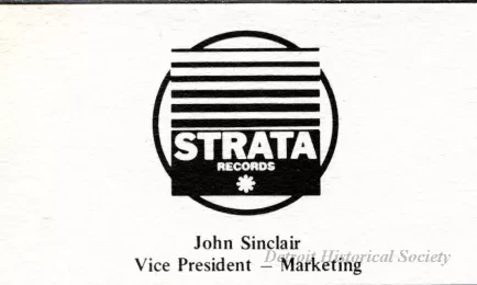 Card, Business - Strata Records
John Sinclair, Vice President - Marketing
