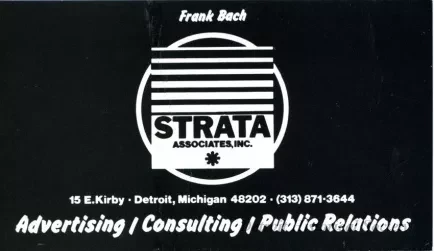 Card, Business - Frank Bach
Strata Associates, Inc.