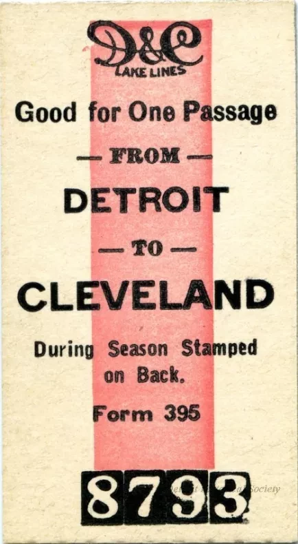 Ticket, Transportation - D&C Lake Lines