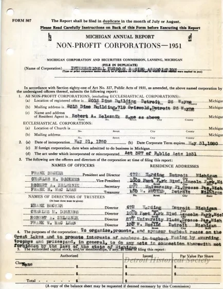 Report, Annual - Michigan Annual Report
Non-Profit Corporations - 1951
