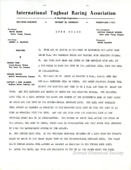 Rules - 1952 Rules