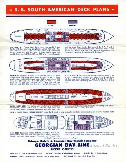 Brochure - S.S. North American Deck Plans
S.S. South American Deck Plans