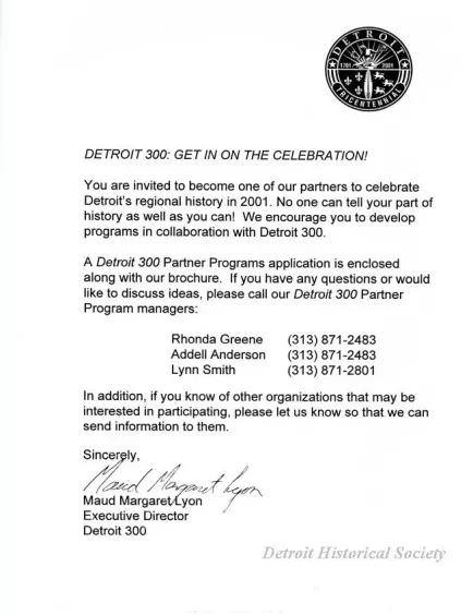 Brochure - Detroit 300
Get In On The Celebration