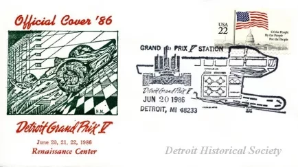 Envelope - Official Cover '86, Detroit Grand Prix V
