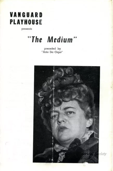 Program, Theater - Vanguard Playhouse
The Medium