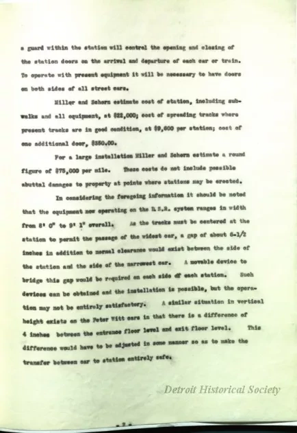 Report - Report of the Street Railway Commission to the 
Honorable Common Council on the Miller-Schorn System
