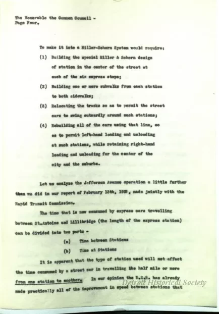 Report - Report of the Street Railway Commission to the 
Honorable Common Council on the Miller-Schorn System