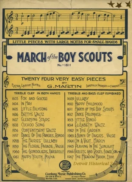 Music, Sheet - March of the Boy Scouts no.-1611