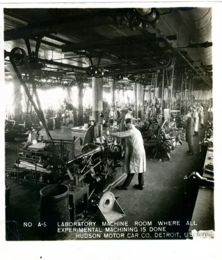 Stereograph - Laboratory Machine Room Where All Experimental Machining Is Done, Hudson Motor Car Co, Detroit, USA