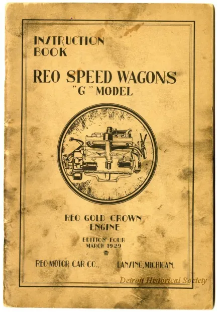 Manual - Instruction Book
REO Speed Wagons "G" Model