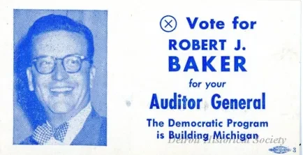 Card, Political - (x) Vote for Robert J. Baker