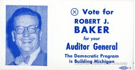 Card, Political - (X) Vote for Robert J. Baker