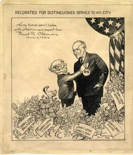 Cartoon - Decorated For Distinguished Service To His City