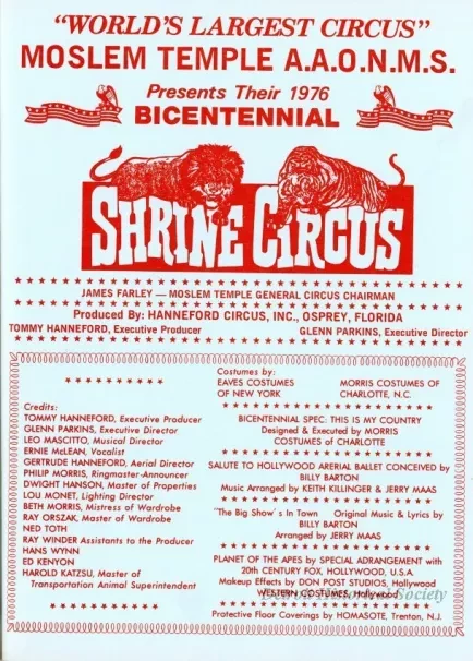 Program - Shrine Circus
1976 Souvenir Program