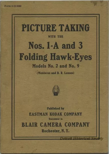 Booklet - Picture Taking with the Nos.1-A and 3 Folding Hawk-Eyes,
Models No.2 and No.9