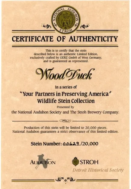 Stein - "Your Partners in Preserving America" Wildlife Stein Collection