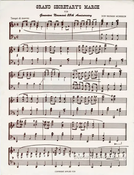 Music, Sheet - Grand Secretary's March