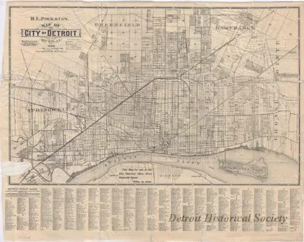 Map, Detroit - R. L. Polk & Co.'s Map of the City of Detroit Michigan 1900