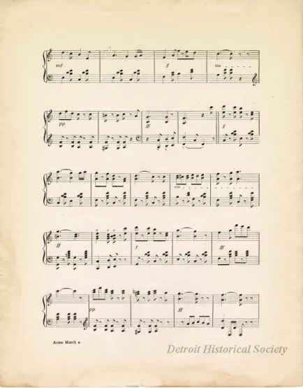 Music, Sheet - Acme March and Two Step