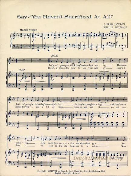 Music, Sheet - Say - "You Haven't Sacrificed at All!"