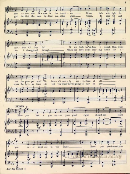 Music, Sheet - Say - "You Haven't Sacrificed at All!"