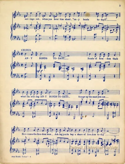 Music, Sheet - Any Bonds Today?
