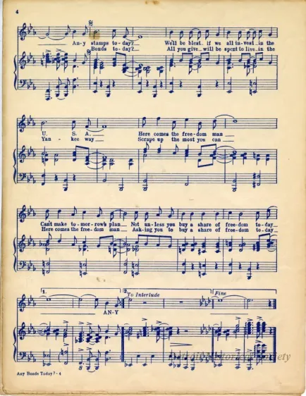 Music, Sheet - Any Bonds Today?
