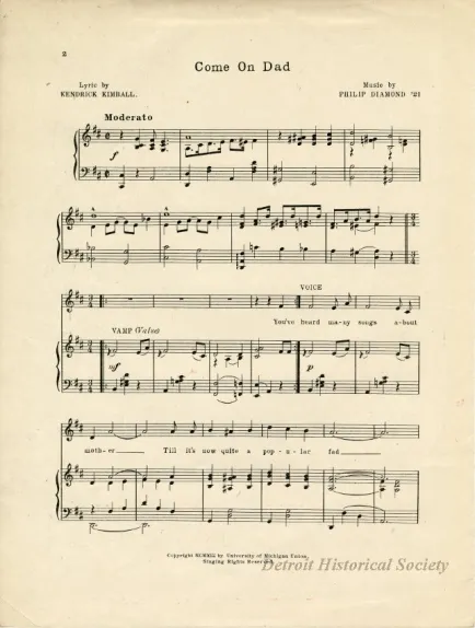 Music, Sheet - Come On, Dad