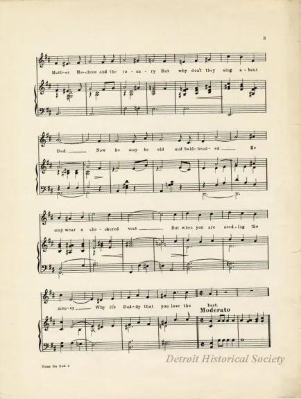 Music, Sheet - Come On, Dad