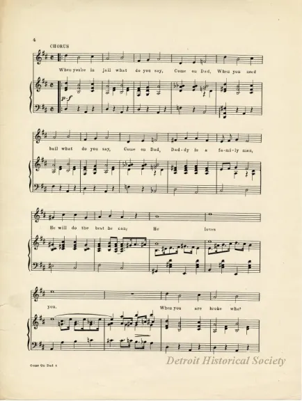 Music, Sheet - Come On, Dad