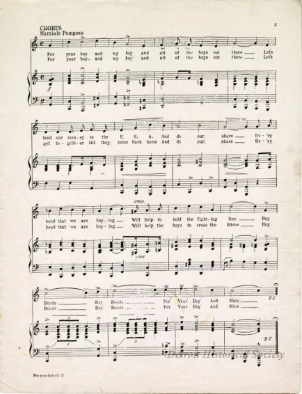 Music, Sheet - For Your Boy and My Boy