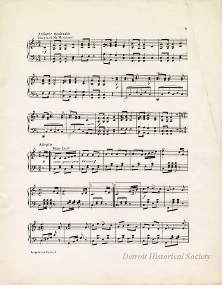 Music, Sheet - Songs of the Nation