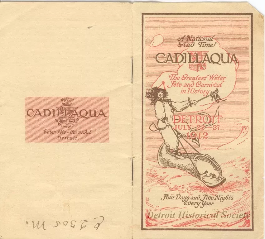 Booklet - Cadillaqua, A National Glad Time! The Greatest Water Fete and Carnival in History