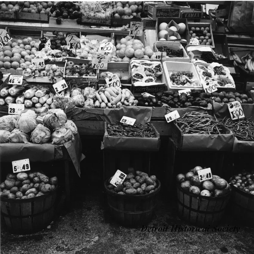 Print, Photographic - Vegetable Stand - Gratiot Central Market